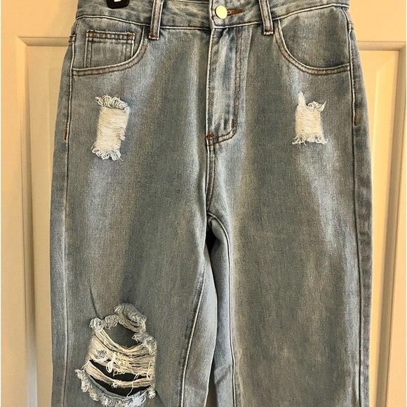 Shein Distressed Denim jeans women’s size small/4 - Picture 5 of 7